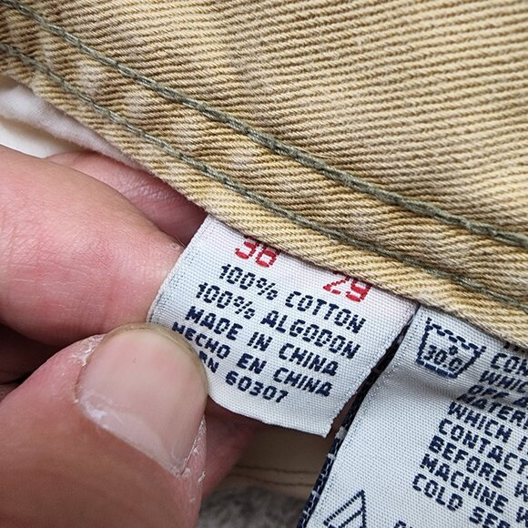 Union Bay Cargo Pants Cream Tan Baggy 2000s Vintage Sz 38x29 Relaxed Fit Y2K VTG - Picture 9 of 9